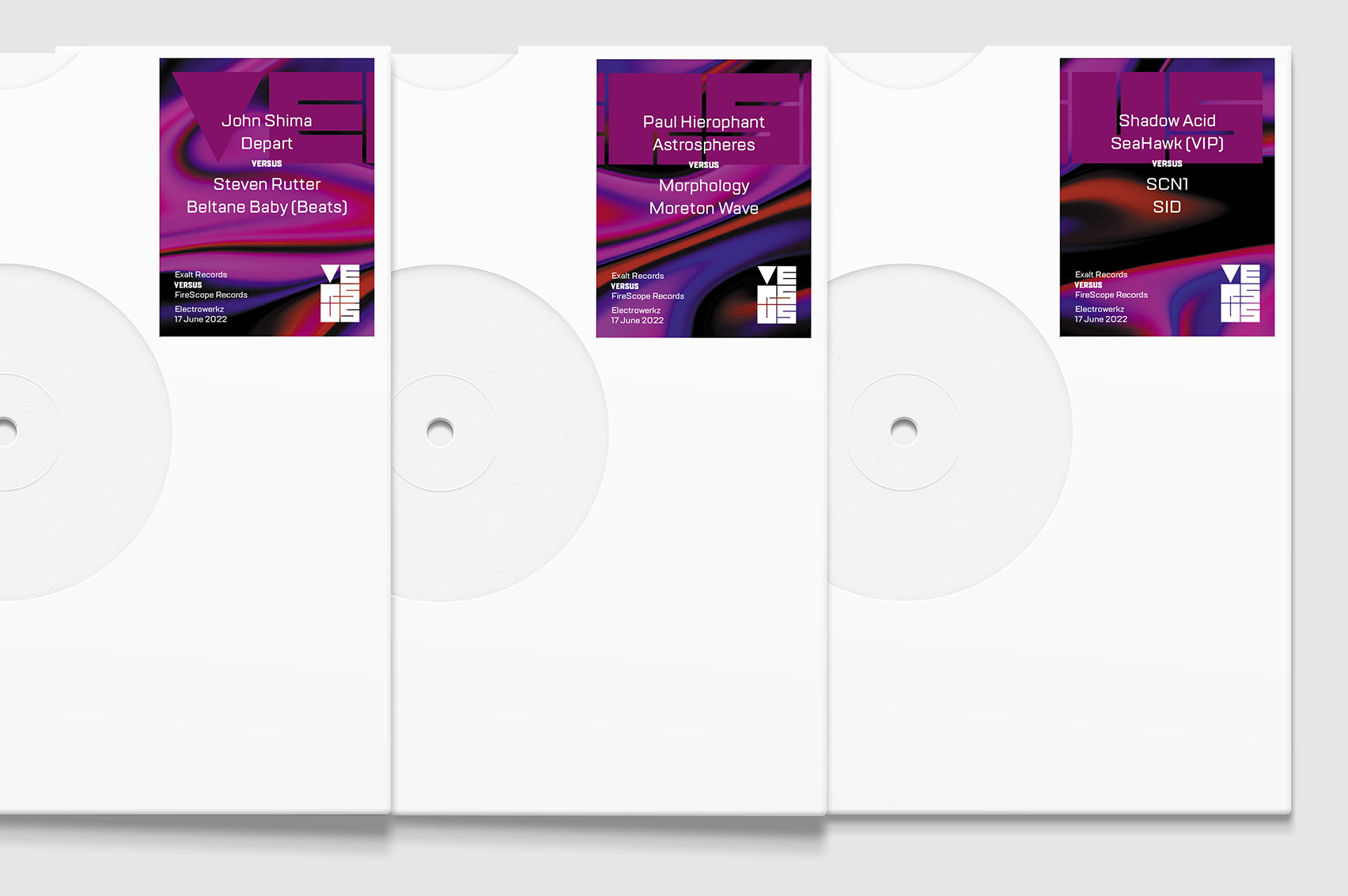 Versus 7" label designs